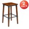 Flash Furniture Rustic Antique Walnut Industrial Wood Dining Backless Barstool, PK2 2-XU-DG-W0247B-GG - alternate 3
